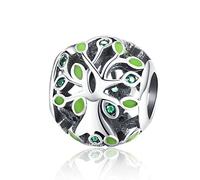 LYGBAOFUL Hollow Beads Family Tree Bead 925 Sterling Silver Charm For Bracelet Bangle Women Forever Life Fashion Jewelry
