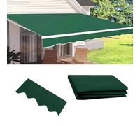 LYGBAOFUL Manual Retractable Patio Awning Replacement Fabric (Frame Not Included), 100% 280g Polyester Sunshade Cloth for Terrace Shop with Front Valance (Size: 4.5x3.5m, Brown)