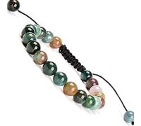 LYGBAOFUL Natural Healing Power Gemstone Crystal Beads Unisex Adjustable Macrame Bracelets