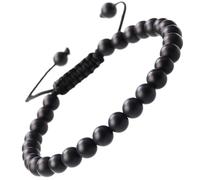 LYGBAOFUL Natural Healing Power Gemstone Crystal Beads Unisex Adjustable Macrame Bracelets