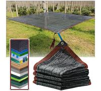 LYGBAOFUL Rectangular Sun Shade Sail Awning - 90% UV Protection for Garden Patio Greenhouse Carport & Chicken Coop - Black 5x7m Fabric with Eyelets