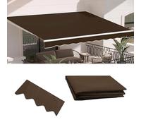 LYGBAOFUL Retractable Outdoor Awning Replacement Fabric, 100% 280g Polyester Sunshade Cloth for Patio, Shop with Front Valance, Size: 7.5x2m, Color: Brown