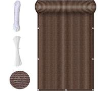LYGBAOFUL Sun Shade Sail Canopy 1.8x6m with Privacy Screens Cable Ties Ideal for Patio Backyard Lawn Deck Sand Brown Color UV Block Sunshade for Outdoor Living Area