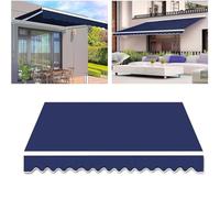 LYGBAOFUL Waterproof Replacement Canvas for Retractable Patio Awning, 280g Polyester, UV Resistant, 3.5 x 2.5m, Outdoor Shade Fabric, Easy Install, Weatherproof Cover