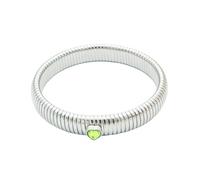 LYGBAOFUL Waterproof Stainless Steel Retro Elastic Thick Metal Bangle 18K Gold Plated Vintage Style Unisex Bracelet for Trend Fashion Jewelry
