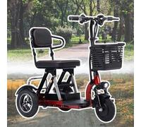 LYGBDSS 3-Wheel Mobility Scooter Foldable Lightweight Electric 3-Wheeler Stable with Comfortable Seat Perfect for Elderly and Disabled Users Ideal for Convenient Travel,12AH