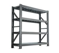 LYGBDSS 3000lbs Load Capacity,Heavy Duty 4-Tier Steel Shelving Unit,4-Tier Adjustable Industrial Storage Racks, for Warehouse,Pantry,Basement,Black,63x47x24in