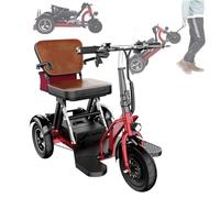 LYGBDSS Luxury Electric Wheel Mobility Scooter Folding Mobility Scooter Lightweight Travel Mobility Scooter with Charger and Basket for Seniors Adults Handicapped Elderly Run Forward,12AH