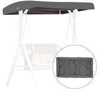 LYGBDSS Modern 3-Seater Swing Canopy Cover with 4 Reinforced Corner Pockets, Oxford Fabric, Grey