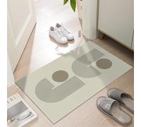 LYGLIGH Thin Door Mats for Inside Entry, Ultra Thin Indoor Entrance, Non-Slip Rubber Backed Entryway Rug, Absorbent Washable Floor Mats, 30'' x 17'', Streamline