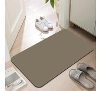 LYGLIGH Ultra Thin Door Mat Indoor Entrance, 1/10 in Thin Door Mats for Inside Entry, Non-Slip Rubber Backing Washable Doormat, Fade Resistant, Absorbent, Low Profile Dirt Trapper, 30"X17",Tea