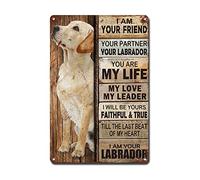Lygond Metal Sign Tin Sign Vintage Wall Art I Am Your Friend Gift for Labrador Lovers Dog Lovers Vintage Wall Art Prints Garden Sign for Home Decor 8×12 Inches