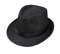 Lyguy Baby Hat, Children Kids Summer Beach Straw Hat Jazz Panama Trilby Fedora Hat Gangster Cap Outdoor Breathable Hats Girls Boys Sunhat A