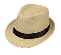 Lyguy Baby Hat, Children Kids Summer Beach Straw Hat Jazz Panama Trilby Fedora Hat Gangster Cap Outdoor Breathable Hats Girls Boys Sunhat D
