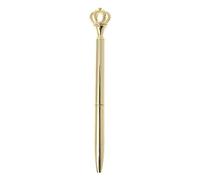 Lyguy Ballpoint Pen, Exquisite Shining Crown Ballpoint Pen Crystal Diamond Writing Tool Office Supplies Student Stationery Gold