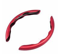 LYHCM 2Pcs Car Steering Wheel Cover for Land Rover Evoque Evoque Cabriolet Freelander, Anti-Skid Segmented Steering Wheel Covers Breathable Wheel Protector Covers,normal-Red