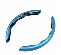 LYHCM 2Pcs Car Steering Wheel Cover for Skoda Citigo Roomster Fabia 2009 2010 2011 2012, Anti-Skid Segmented Steering Wheel Covers Breathable Wheel Protector Covers,normal-Blue