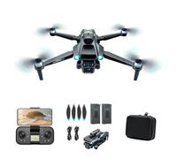 LYHFPV Drone with 4K HD Camera for Adults and Beginners,Foldable WIFI Mini RC Quadcopter with Brushless Motor,Dual Cameras,Gestures Selfie(Grey)