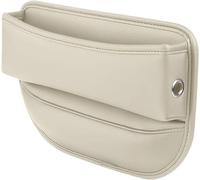 LYHH Car Seat Gap Storage Box, Portable Multifunctional Car Centre Console Organiser Leather Storage Bag with USB Charging Port, for BMW i3 i3s i3-S iX,B Beige