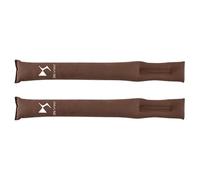 LYHINRA Car Seat Gap Filler for DS 7, Leather Crevice Blockers, Leak Proof Handbrake Gap Plug Strip to Stop Things from Dropping,Brown 2-Plush