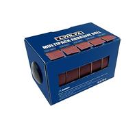 LYHLYA Assorted Aluminum Oxide Emery Cloth Sandpaper Rolls with Dispenser, 150/240/320/400/600 Grits, Compatible with Wood & Metal, Each Roll 1" x 19.7 Feet