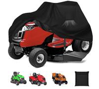 LYHNMW Riding Lawn Mower Cover, Waterproof Zero Turn Mower Cover, Heavy Duty Oxford Lawn Tractor Covers Protection, Fits Up to 54" and Storage Bag