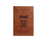LYhsmg Dad Story Guided Journal, Father's Day Sentimental Gift, Leather Wrapped Memory Notebook with Gold Foil, Family Keepsake Present for Dad Birthday Retirement Christmas