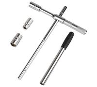 Lyhubmh 23" Extended Lug Wrench - 4 Way Heavy Duty Tire Iron Lug Wrench with Storage Bag, Labor Saving Lug Nut Tool & Standard Sockets (17mm/19mm/21mm/23mm) for Car Wheel Maintenance