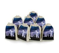 LYHVSFJW 8-Pack Drawstring Gift Bags, Party Favors Bags, Witch Prayed Burlap Bag for Weddings, Holidays & Events