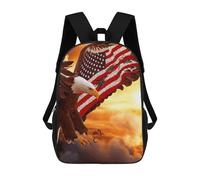 LYHVSFJW American Flag Eagle Backpack for Women Men 17 Inch Laptop Bag