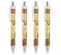LYHVSFJW Ancient Egyptian Ball Point Pen Retractable Black Ink Ballpoint Pens Super Soft Grip 0.5mm Ink Pen Medium Point Office Pens 4 PCS