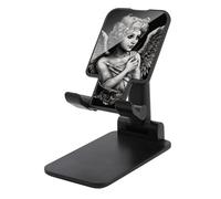 LYHVSFJW Angel Portrait Style Folding Cell Phone Stand Adjustable Phone Holder for Desk Portable Desktop Cellphone Stand with Anti-Slip Base Fits All Smart Phones
