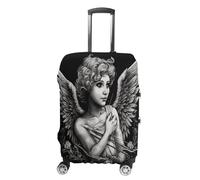 LYHVSFJW Angel Portrait Style Luggage Cover Suitcase Covers for Luggages Tsa Approved Travel Luggage Sleeve Protector Elastic Suitcase Protector Anti-Scratch Washable Fits 19-32 Inch Case, white, L