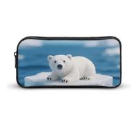 LYHVSFJW Arctic Polar Bear Pencil Pouch - Large Capacity Pencil Case Aesthetic Makeup Bag with Zipper Cute Pen Bags for Stationery, Art Supplies, Travel Essentials