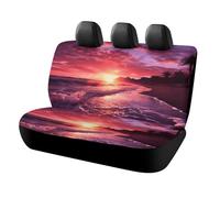 LYHVSFJW Beach Sunset Car Seat Cover Universal Rear Seat Protector Waterproof Automotive Seats Covers for Most Car Personalized Full Set Rear Bench Covers 47x23x30 Inch