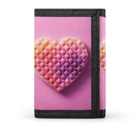 LYHVSFJW Beige Simple Doodle TriFold Wallet with 8 Card Slots, Slim Zipper Coin Pocket, Divided Billfold for Men Women, Colorful Waffles, One Size, Modern
