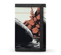 LYHVSFJW Bichon Frise Dog TriFold Wallet with 8 Card Slots, Slim Zipper Coin Pocket, Divided Billfold for Men Women, Black Beaver, One Size, Modern