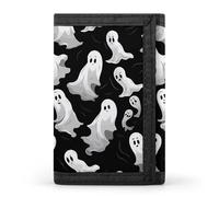 LYHVSFJW Bichon Frise Dog TriFold Wallet with 8 Card Slots, Slim Zipper Coin Pocket, Divided Billfold for Men Women, Halloween Goth, One Size, Modern
