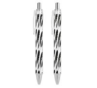 LYHVSFJW Black Feather Float Ball Point Pen Retractable Black Ink Ballpoint Pens Super Soft Grip 0.5mm Ink Pen Medium Point Office Pens 2 PCS