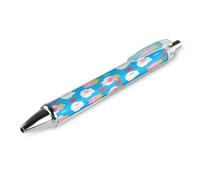 LYHVSFJW Blue Pig Cloud Ball Point Pen Retractable Black Ink Ballpoint Pens Super Soft Grip 0.5mm Ink Pen Medium Point Office Pens 1 PCS