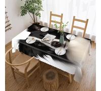 LYHVSFJW Border Collie Rectangle Tablecloth Waterproof Polyester Farmhouse Table Cloth Stain and Wrinkle Resistant Washable Decorative Table Cover for Dining, Party and Camping 55"x70"