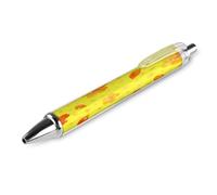 LYHVSFJW Bright Yellow Fish Ball Point Pen Retractable Black Ink Ballpoint Pens Super Soft Grip 0.5mm Ink Pen Medium Point Office Pens 1 PCS