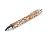LYHVSFJW Brown Chess Cookie Ball Point Pen Retractable Black Ink Ballpoint Pens Super Soft Grip 0.5mm Ink Pen Medium Point Office Pens 1 PCS