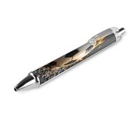 LYHVSFJW Burning Soccer Ball Ball Point Pen Retractable Black Ink Ballpoint Pens Super Soft Grip 0.5mm Ink Pen Medium Point Office Pens 1 PCS