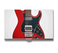 LYHVSFJW Business Card Holder for Men & Women Magic Electric Guitar Business Card Case Metal Slim Name Card Holder ID Case Pocket Card Holder Business Card Wallet 3.7x2.2x0.3 Inch, silver, 3.7x2.2x0.3