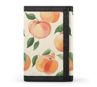 LYHVSFJW Cactus Succulents TriFold Wallet with 8 Card Slots, Slim Zipper Coin Pocket, Divided Billfold for Men Women, Peach, One Size, Modern