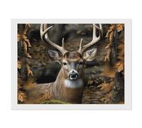 LYHVSFJW Camouflage Deer Diamond Art Kits for Adults Diamond Painting Kits for Beginners Diamonds Art Painting 5d DIY Full Drill Round Gem Arts Crafts Paintings for Home Wall Decor 12"x16"