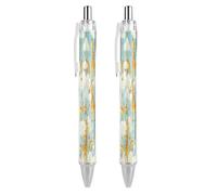 LYHVSFJW Cartoon Giraffe Rainbow And Clouds Ball Point Pen Retractable Black Ink Ballpoint Pens Super Soft Grip 0.5mm Ink Pen Medium Point Office Pens 2 PCS