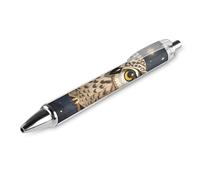 LYHVSFJW Cartoon Owl Ball Point Pen Retractable Black Ink Ballpoint Pens Super Soft Grip 0.5mm Ink Pen Medium Point Office Pens 1 PCS