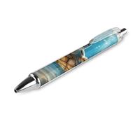 LYHVSFJW Cartoon Sea Turtle Ball Point Pen Retractable Black Ink Ballpoint Pens Super Soft Grip 0.5mm Ink Pen Medium Point Office Pens 1 PCS
